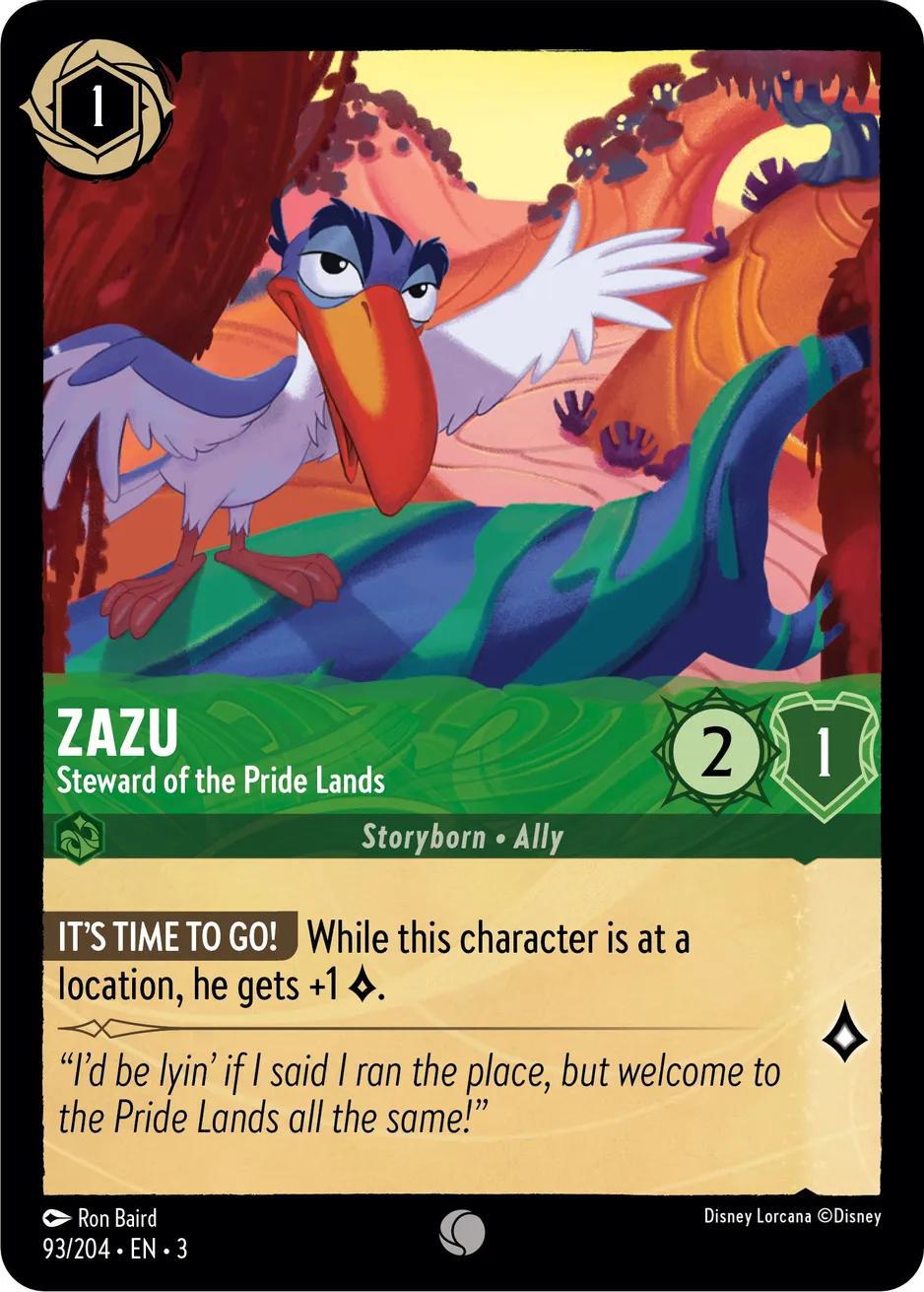 Zazu - Steward of the Pride Lands - 93/204 [Into the Inklands] [Non-Foil]