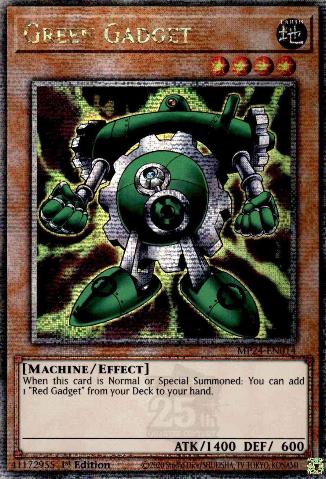 Green Gadget - MP24-EN014 - Quarter Century Secret Rare - 1st Edition