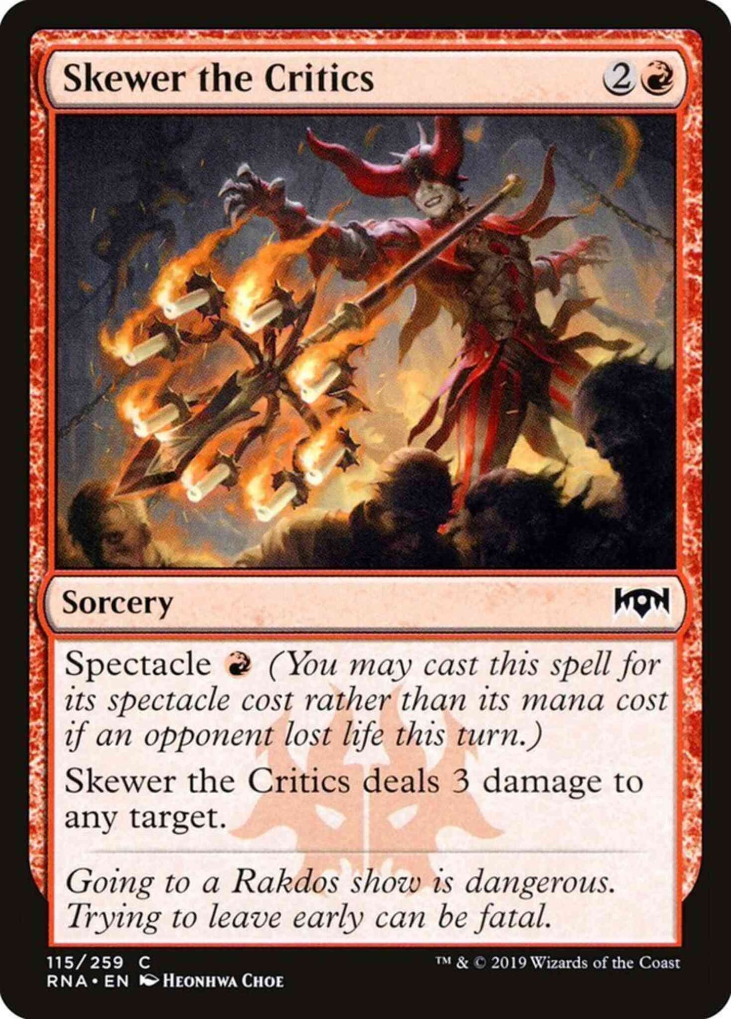 Skewer the Critics [115] [Ravnica Allegiance] [Non-Foil]