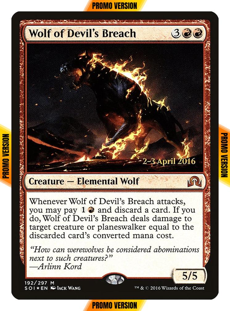 Wolf of Devil's Breach [192s] [Shadows over Innistrad Promos] [Foil]
