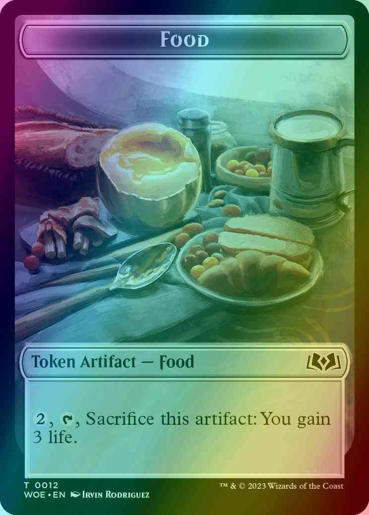 Food Token (12) // Human Token (02) [Wilds of Eldraine: Tokens] [Foil]