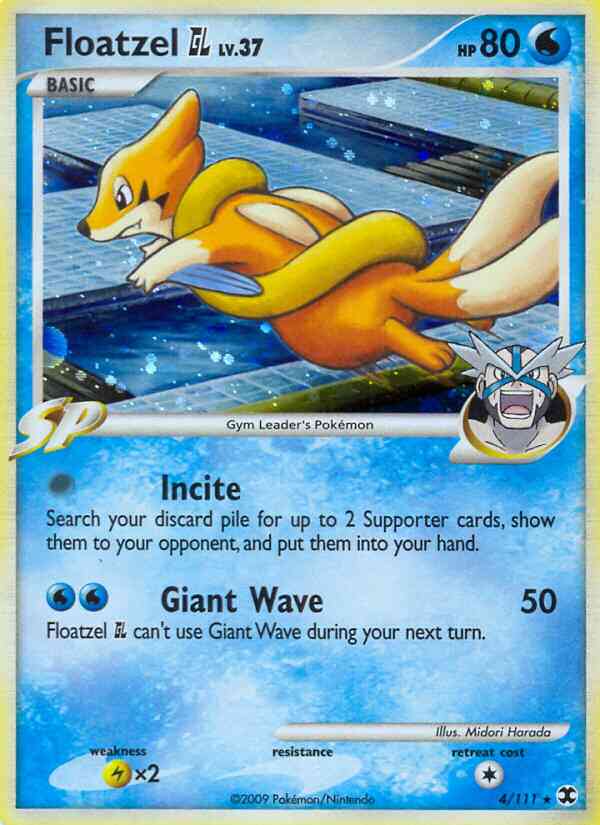 Floatzel GL - 4/111 - Rare Holo [pl2-4] [Reverse Holo]