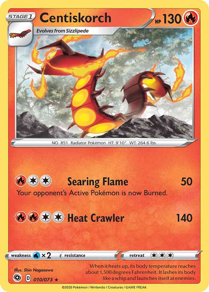 Centiskorch - 010/073 - Rare Holo [swsh35-010] [Reverse Holo]