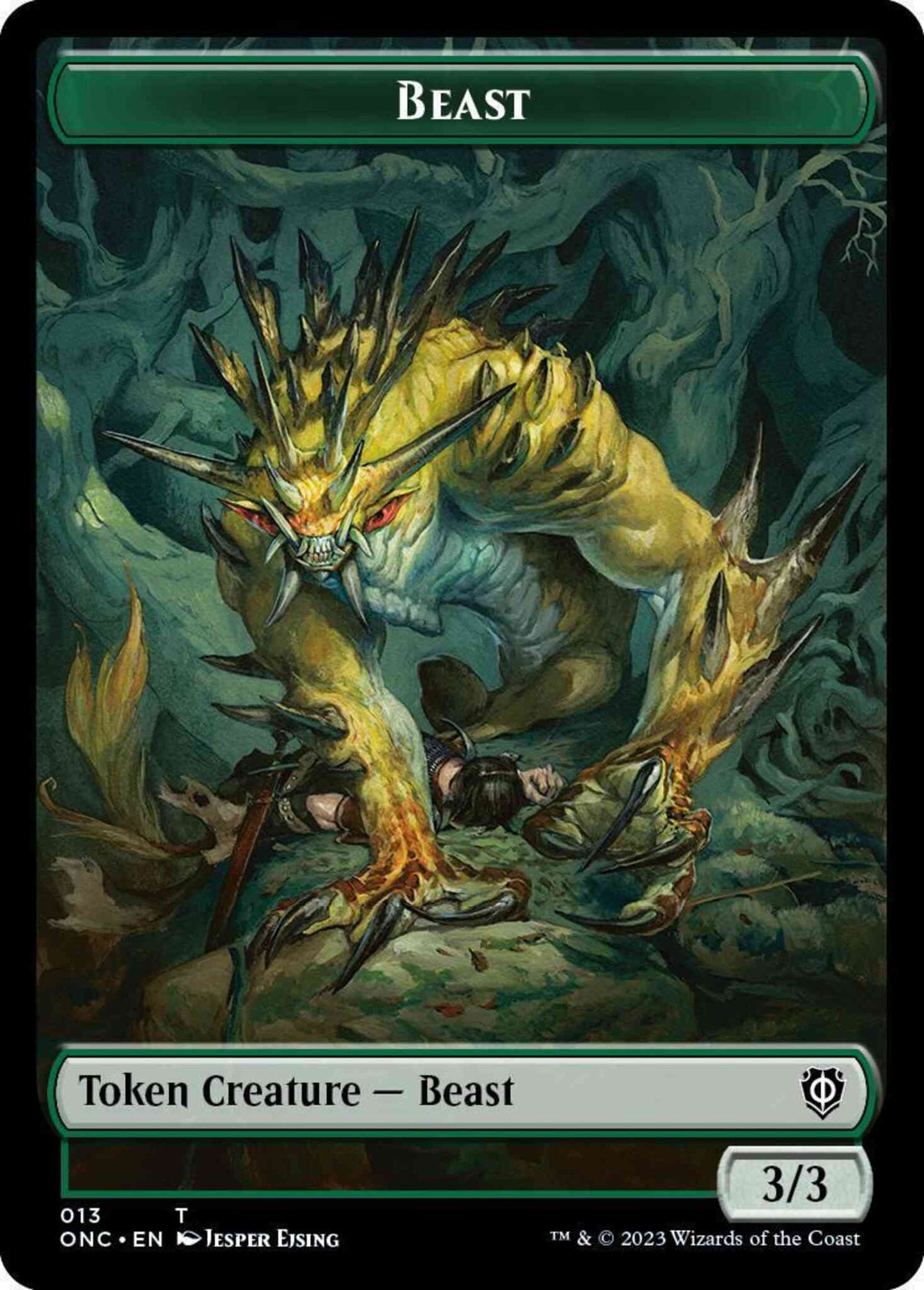 Beast Token (13) // Poison Counter Token (14) [Phyrexia: All Will Be One: Commander: Tokens] [Non-Foil]