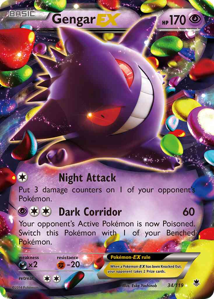 Gengar-EX - 34/119 - Rare Holo EX [xy4-34] [Ultra]