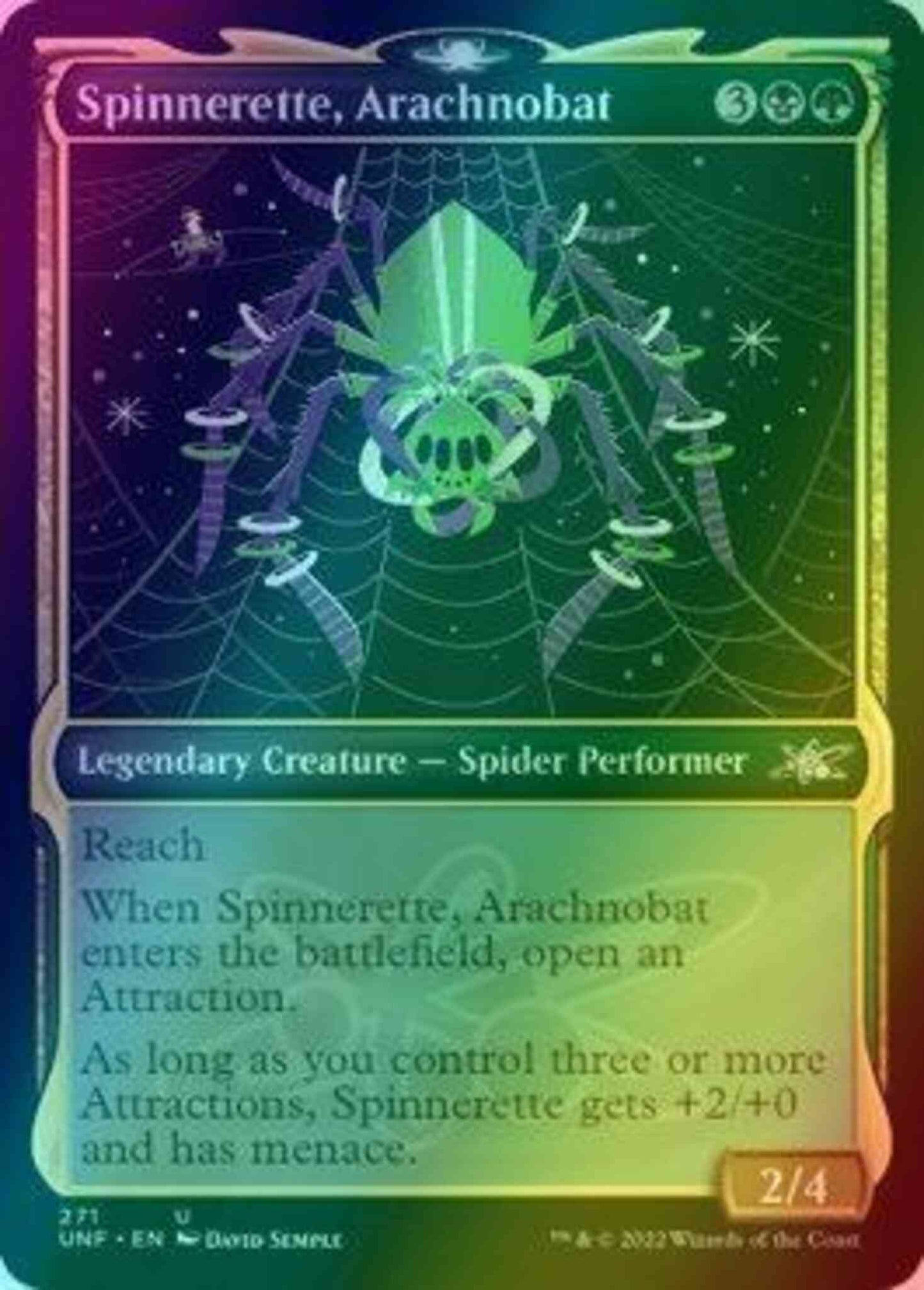Spinnerette, Arachnobat [271] [Showcase Cards of Tomorrow] [Unfinity] [Foil]