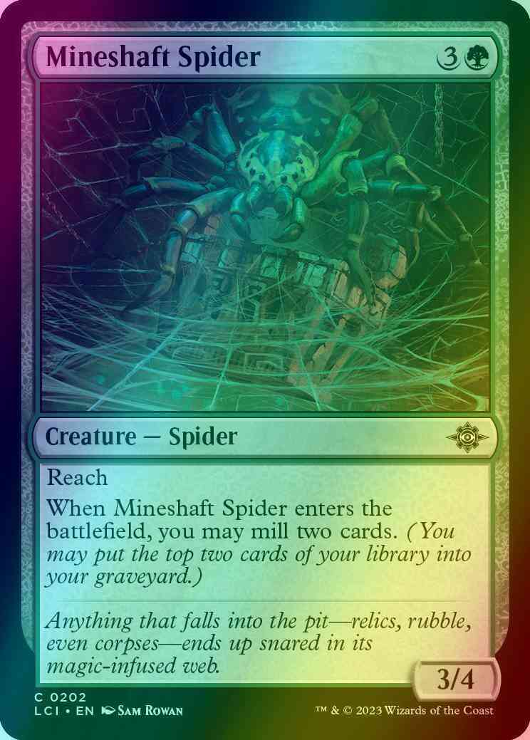Mineshaft Spider [202] [The Lost Caverns of Ixalan] [Foil]
