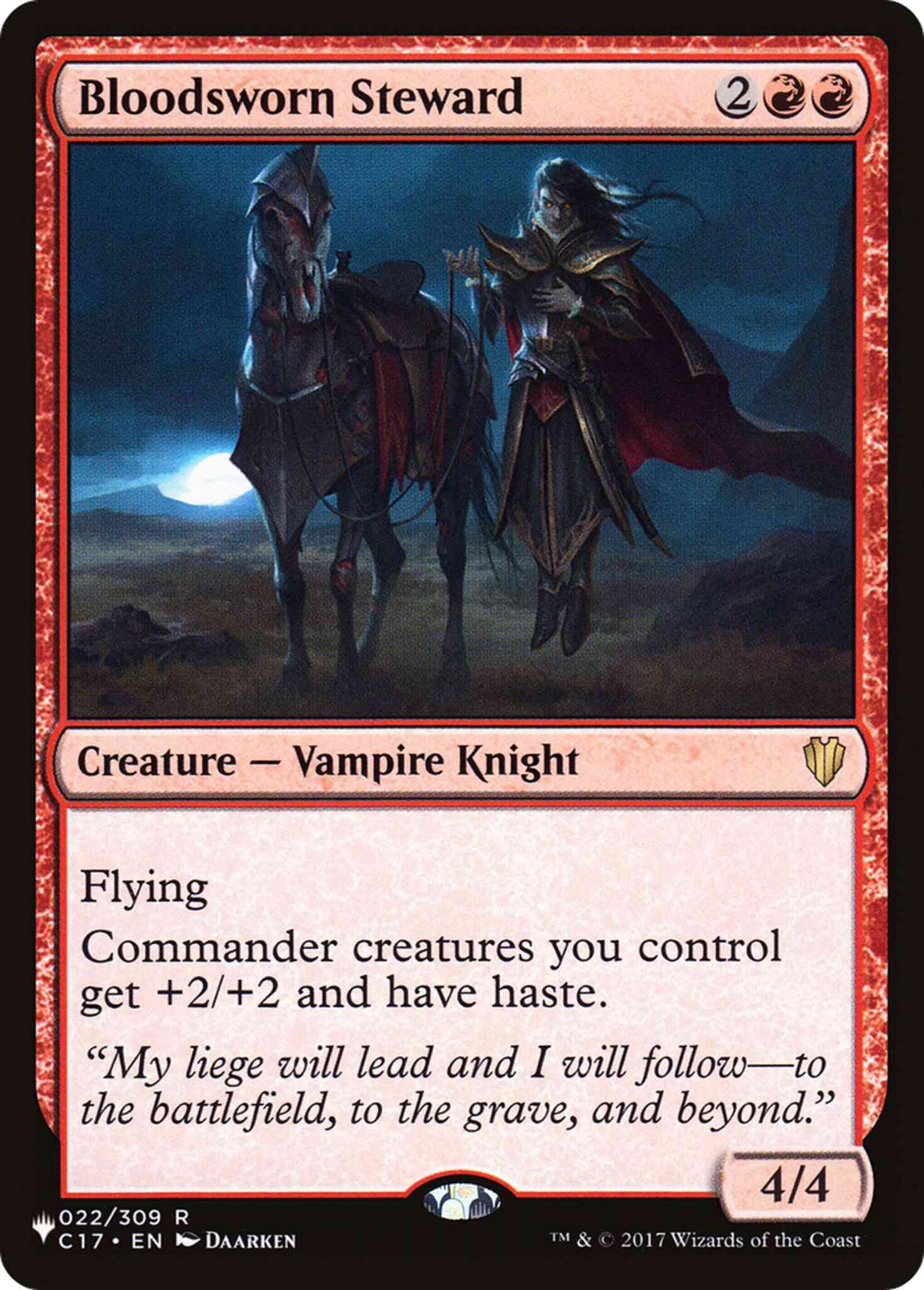 Bloodsworn Steward [C17-22] [The List] [Non-Foil]