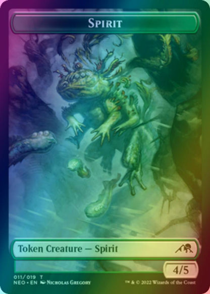 Samurai Token (03) // Spirit Token (11) [Kamigawa: Neon Dynasty: Tokens] [Foil]