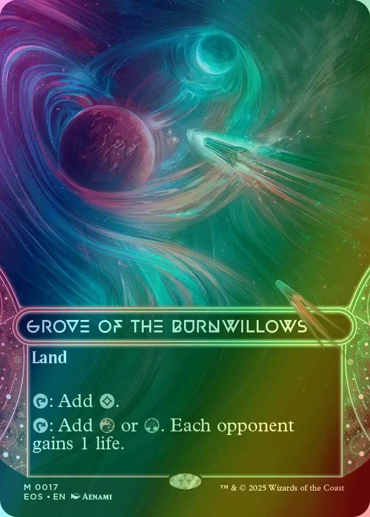 Grove of the Burnwillows [17] [Borderless] [Edge of Eternities: Stellar Sights] [Foil]