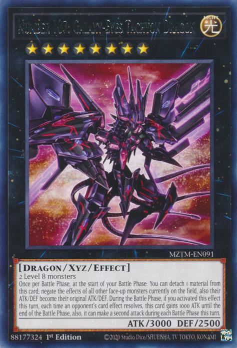 Number 107: Galaxy-Eyes Tachyon Dragon - MZTM-EN091 - Rare - 1st Edition