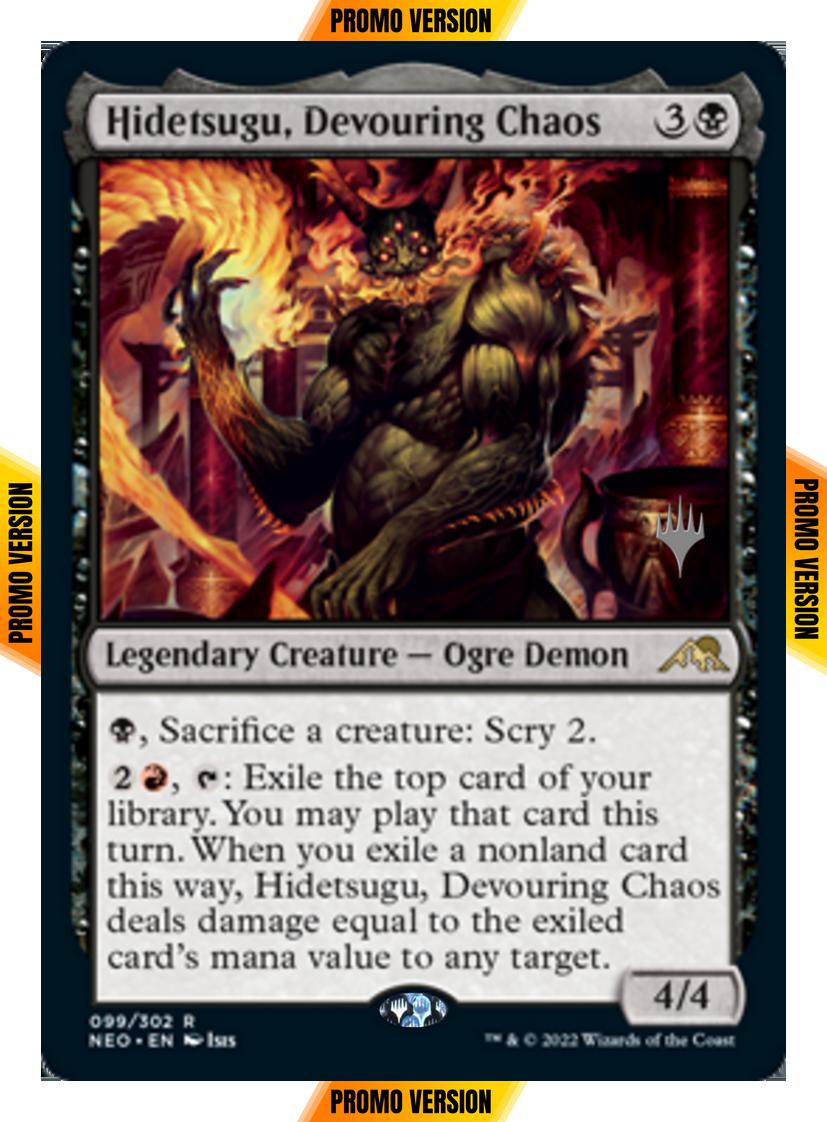 Hidetsugu, Devouring Chaos [Promo Pack] [99p] [Kamigawa: Neon Dynasty: Promos] [Non-Foil]