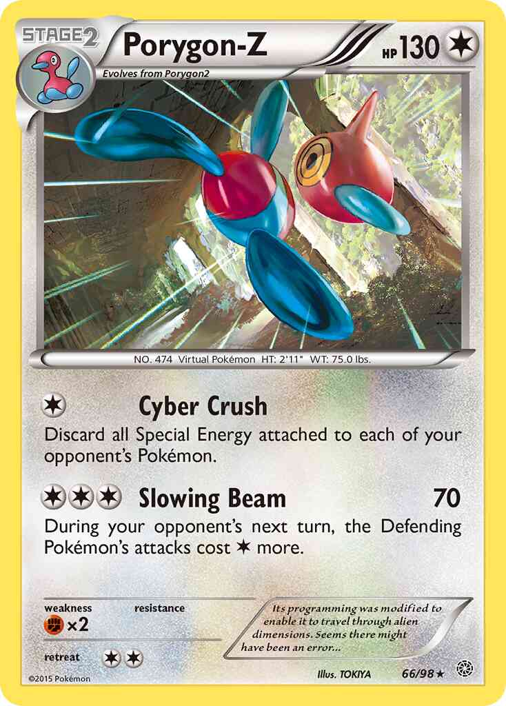 Porygon-Z - 66/98 - Rare [xy7-66] [Reverse Holo]