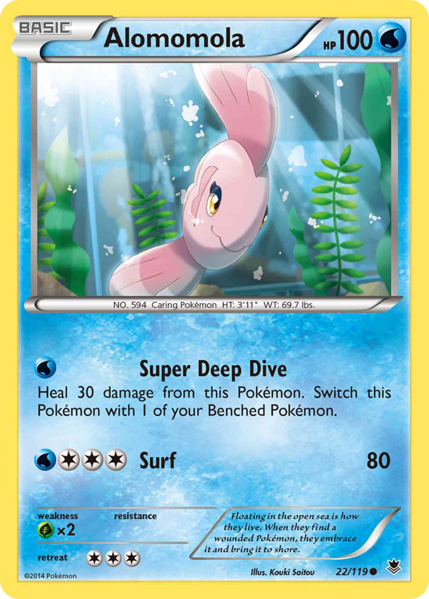 Alomomola - 22/119 - Common [xy4-22] [Reverse Holo]