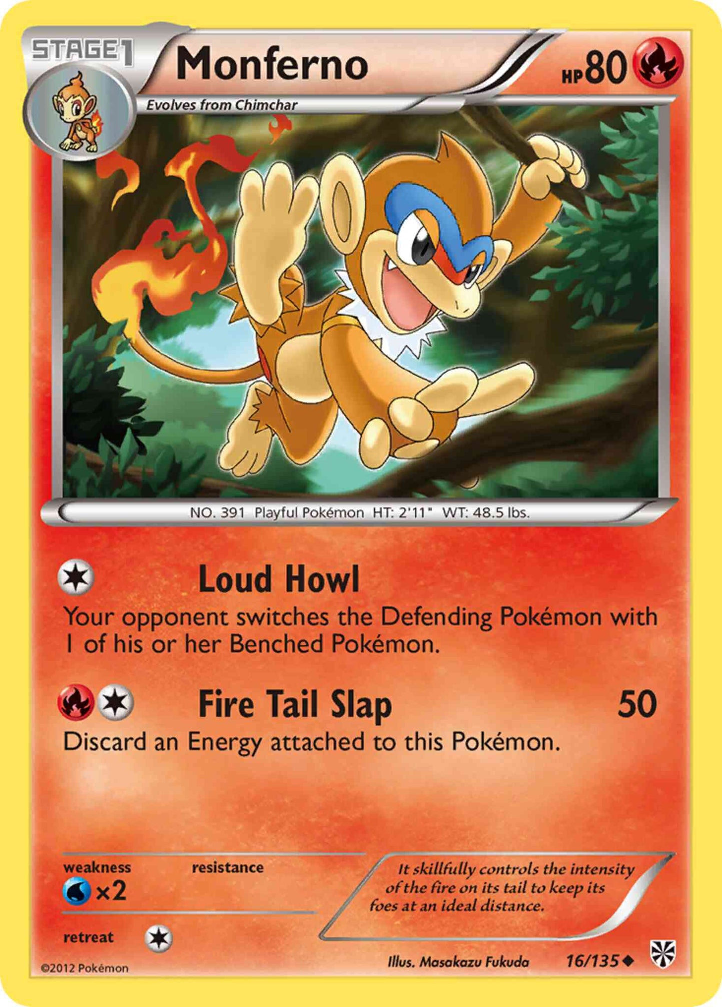 Monferno - 16/135 - Uncommon [bw8-16] [Non-Holo]