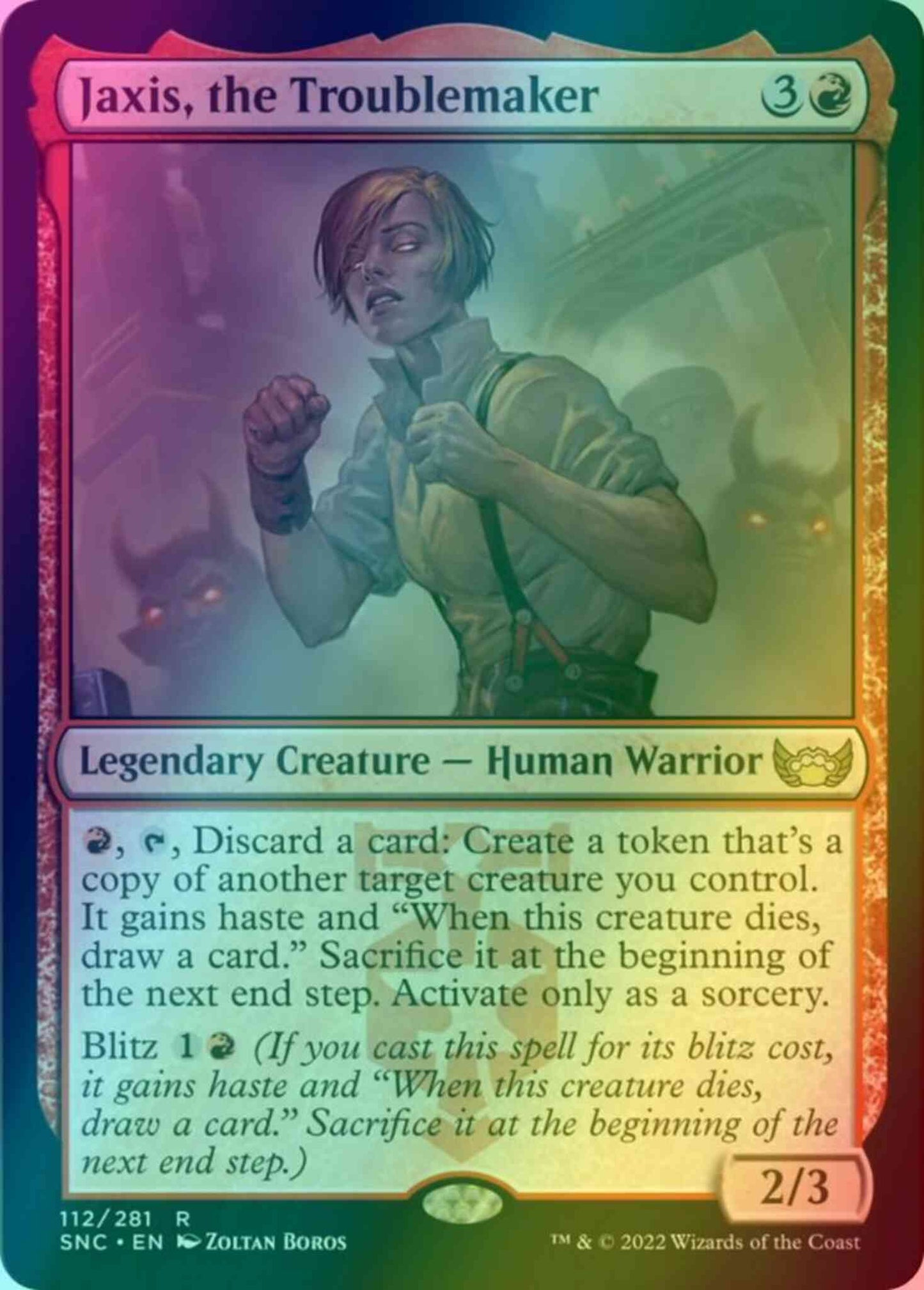 Jaxis, the Troublemaker [112] [Streets of New Capenna] [Foil]