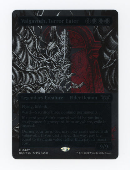 Valgavoth, Terror Eater — Borderless|Double Exposure|Textured Foil — ID 17973