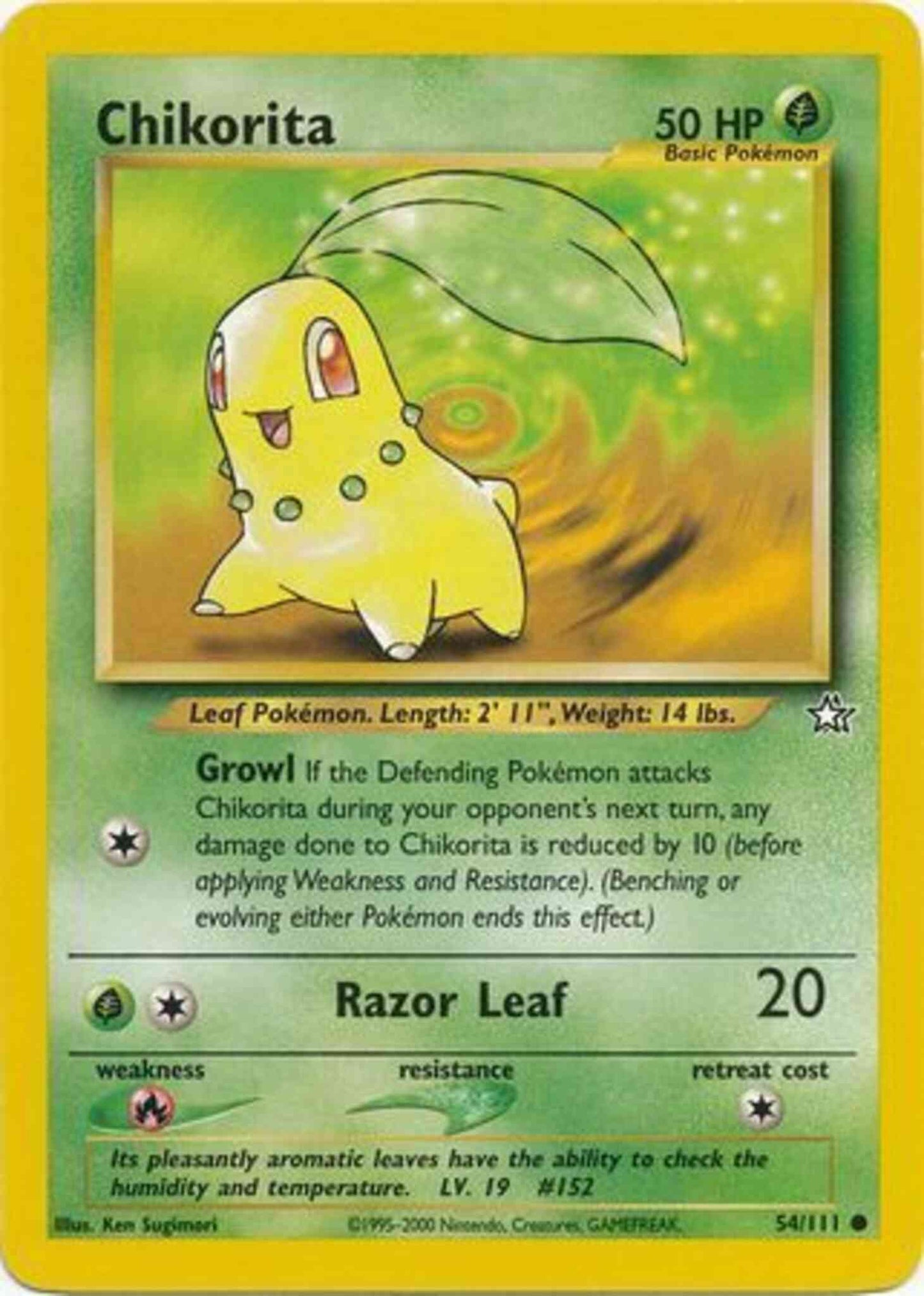 Chikorita - 54/111 - Common - Unlimited [neo1U-54] [Non-Holo]