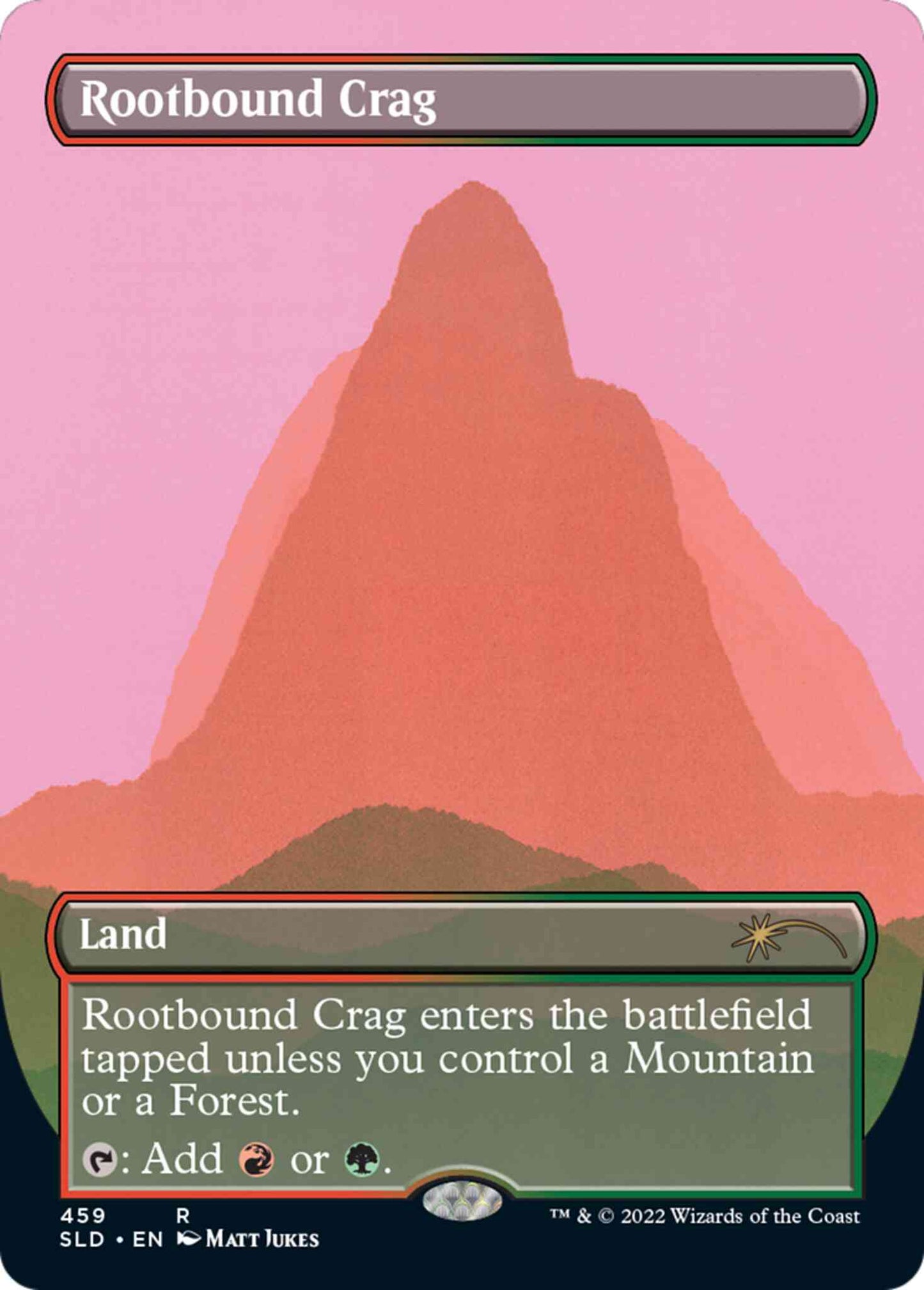 Rootbound Crag [0459] [Borderless] [Matt Jukes] [Secret Lair Drop] [Non-Foil]