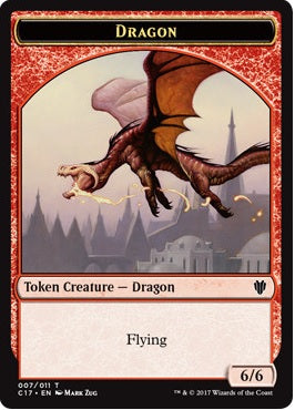 Cat Dragon Token (09) // Dragon Token (07) [Commander 2017 Tokens] [Non-Foil]