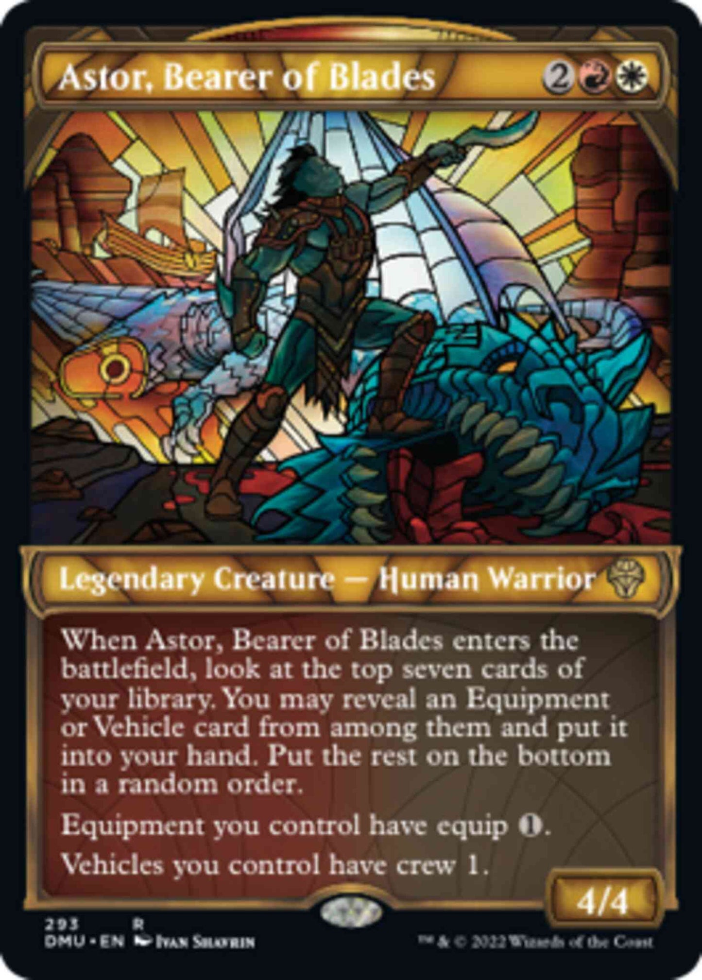 Astor, Bearer of Blades [293] [Stained Glass Showcase] [Dominaria United] [Non-Foil]