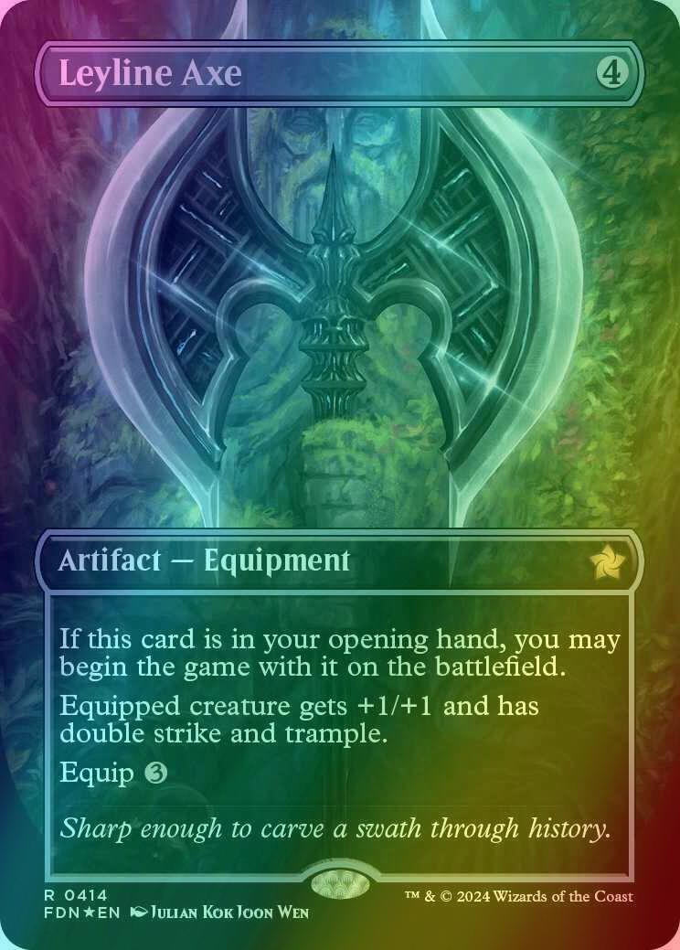 Leyline Axe [414] [Borderless] [Foundations] [Mana Foil]
