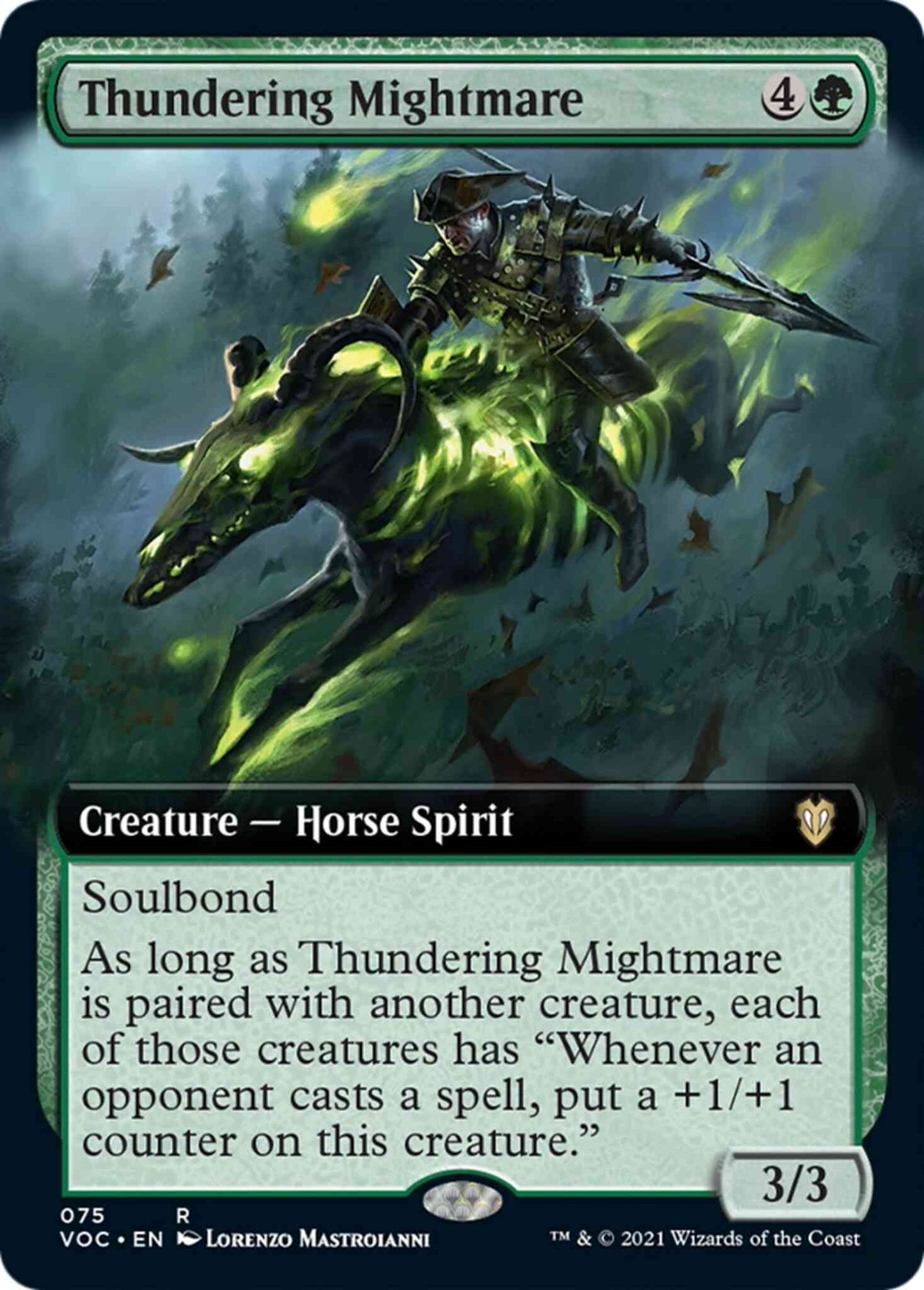 Thundering Mightmare [75] [Extended Art] [Innistrad: Crimson Vow: Commander] [Non-Foil]