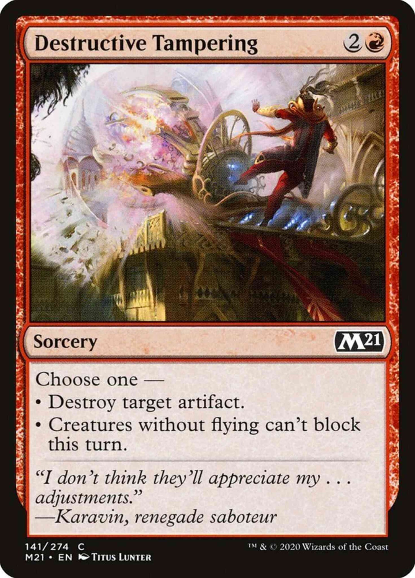Destructive Tampering [141] [Core Set 2021] [Non-Foil]