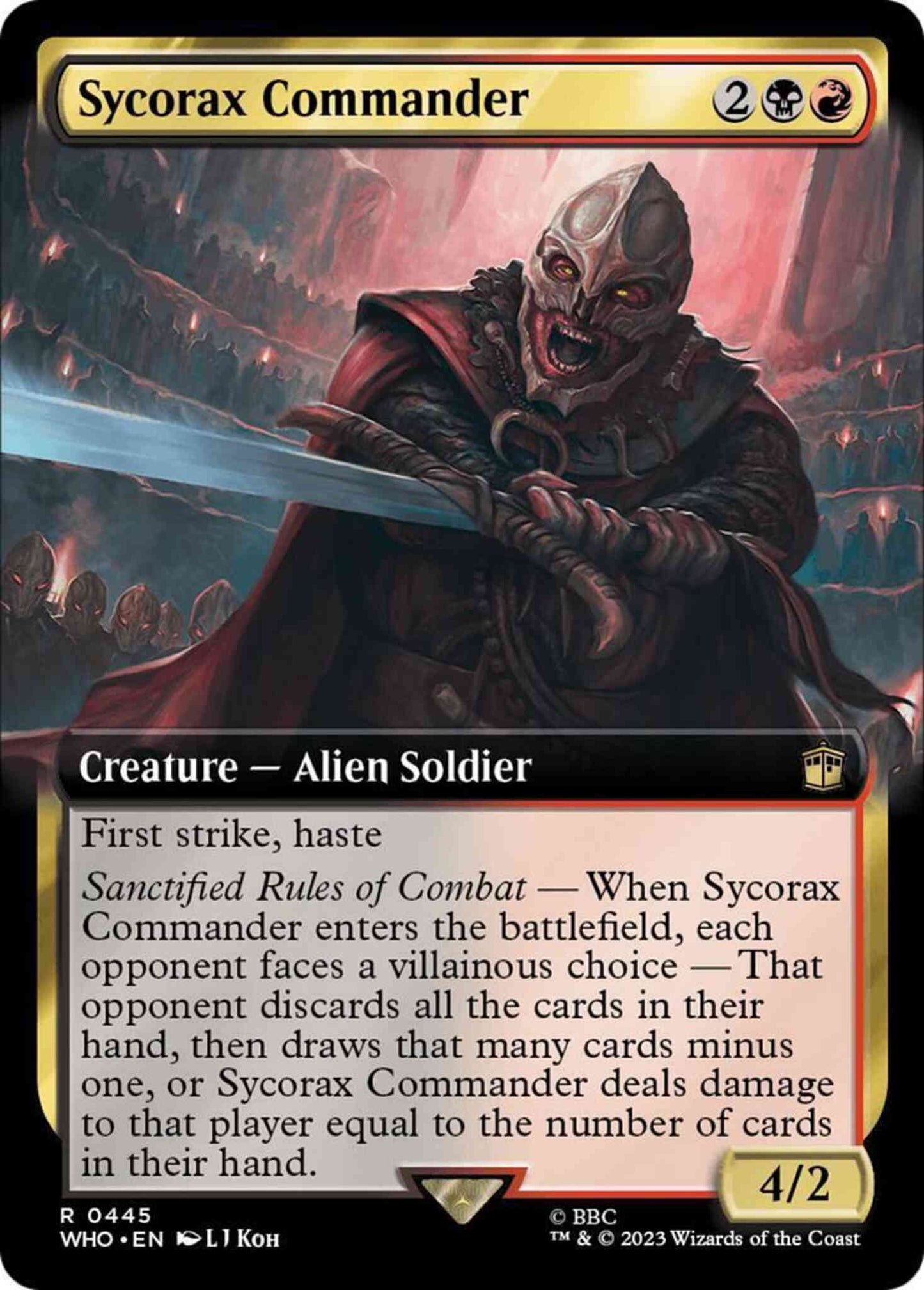 Sycorax Commander [445] [Extended Art] [Universes Beyond: Doctor Who] [Non-Foil]
