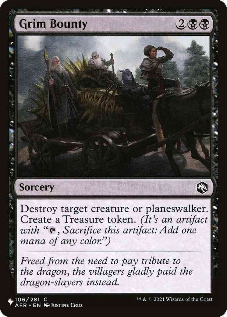 Grim Bounty [AFR-106] [The List] [Non-Foil]