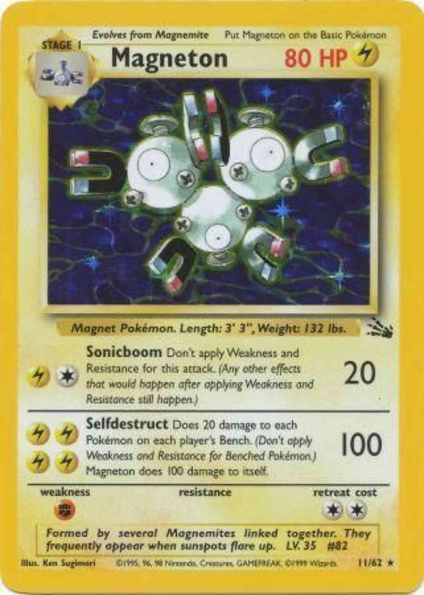 Magneton - 11/62 - Rare - Unlimited [base3U-11] [Holo]