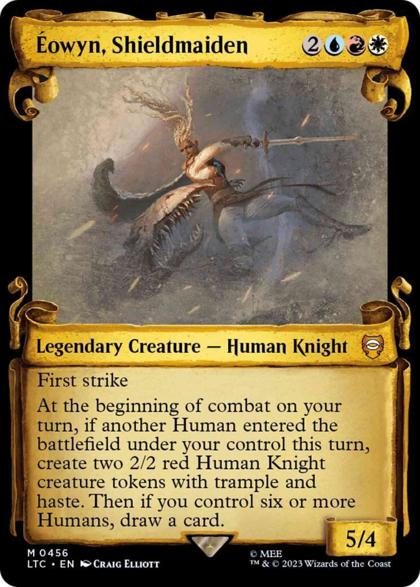 Éowyn, Shieldmaiden [456] [Scrolls Showcase] [The Lord of the Rings: Tales of Middle-earth: Commander] [Non-Foil]