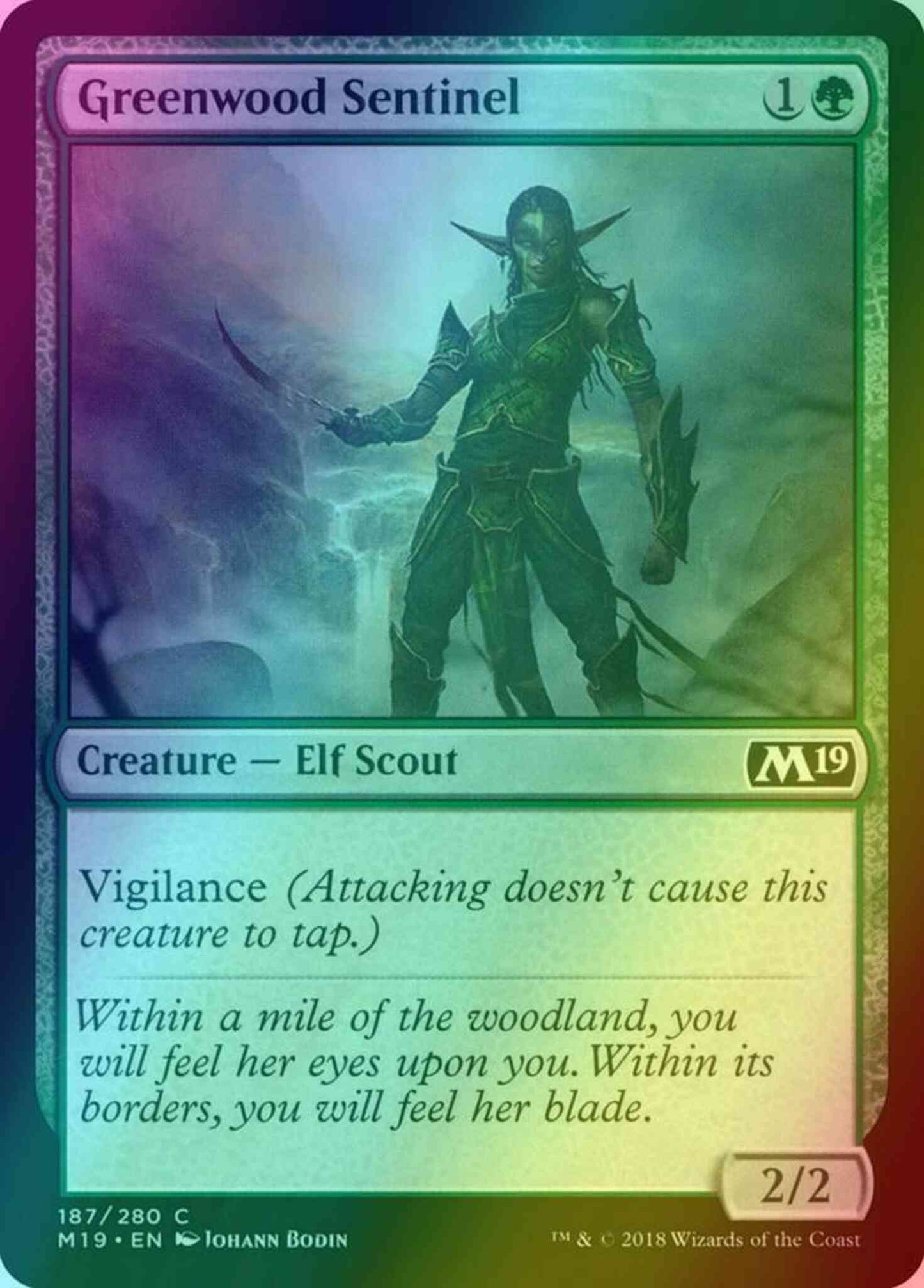 Greenwood Sentinel [187] [Core Set 2019] [Foil]