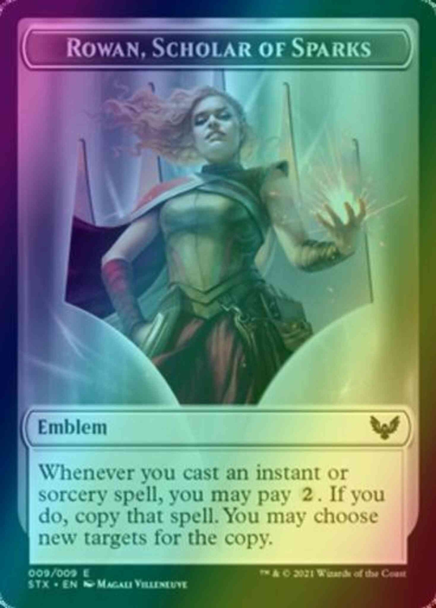 Fractal Token (03) // Rowan, Scholar of Sparks Emblem (09) [Strixhaven School of Mages Tokens] [Foil]