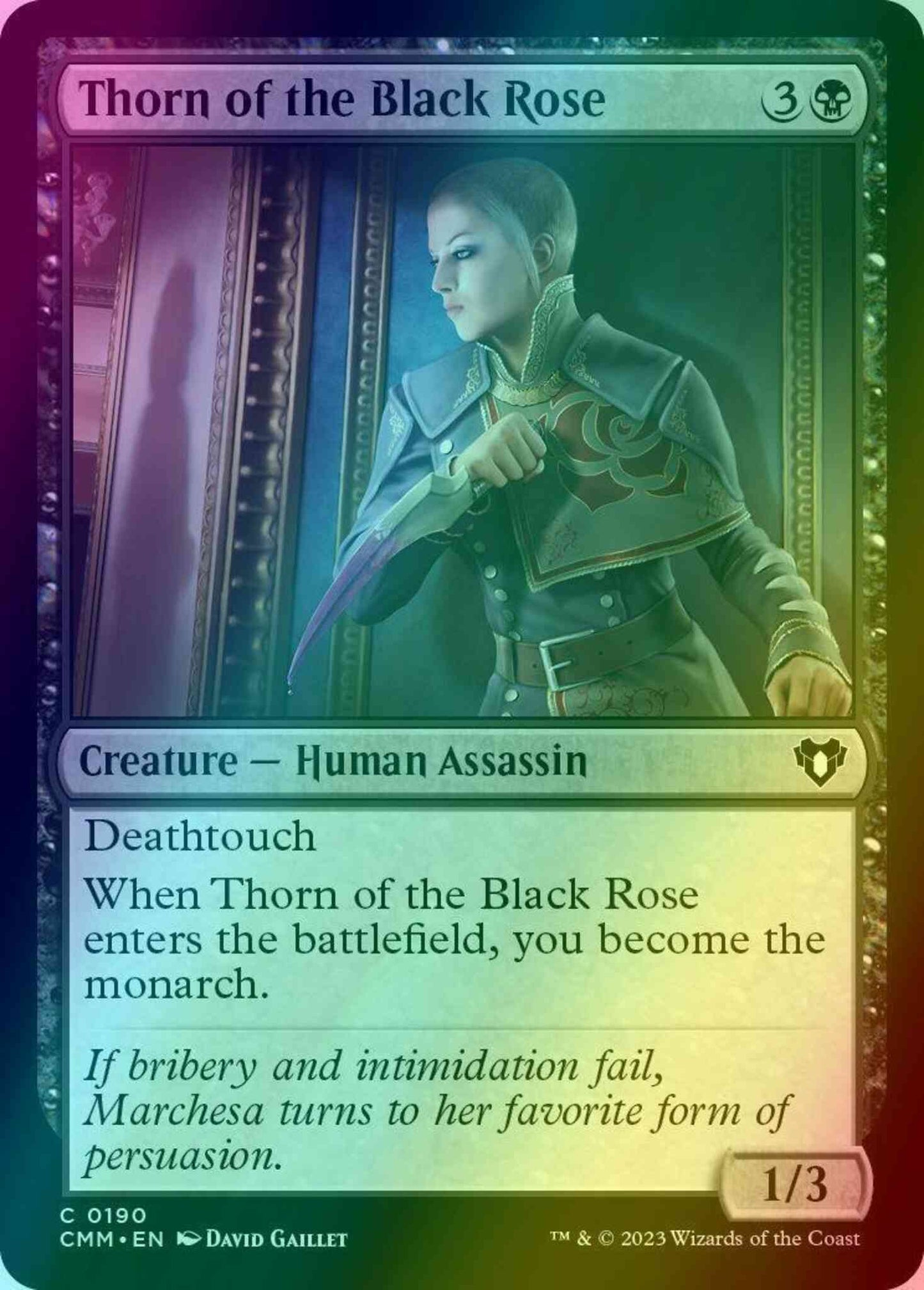 Thorn of the Black Rose [190] [Commander Masters] [Foil]