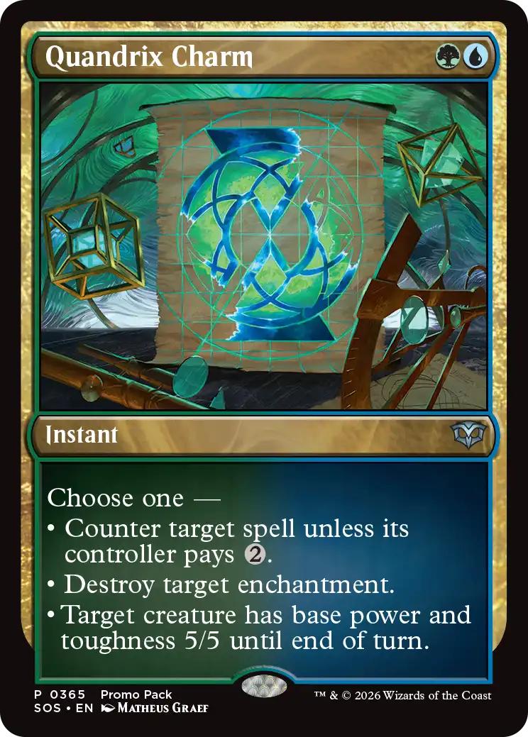 Quandrix Charm [365] [Dark Frame Promo Pack] [Secrets of Strixhaven] [Non-Foil]