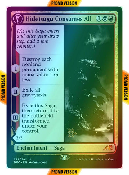 Hidetsugu Consumes All // Vessel of the All-Consuming [Prerelease] [221s] [Kamigawa: Neon Dynasty: Promos] [Foil]