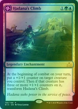 Hadana's Climb // Winged Temple of Orazca [158] [Rivals of Ixalan] [Foil]