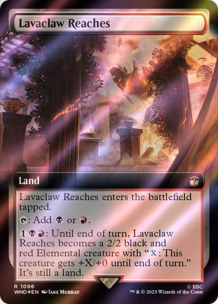 Lavaclaw Reaches [1096] [Extended Art] [Universes Beyond: Doctor Who] [Surge Foil]