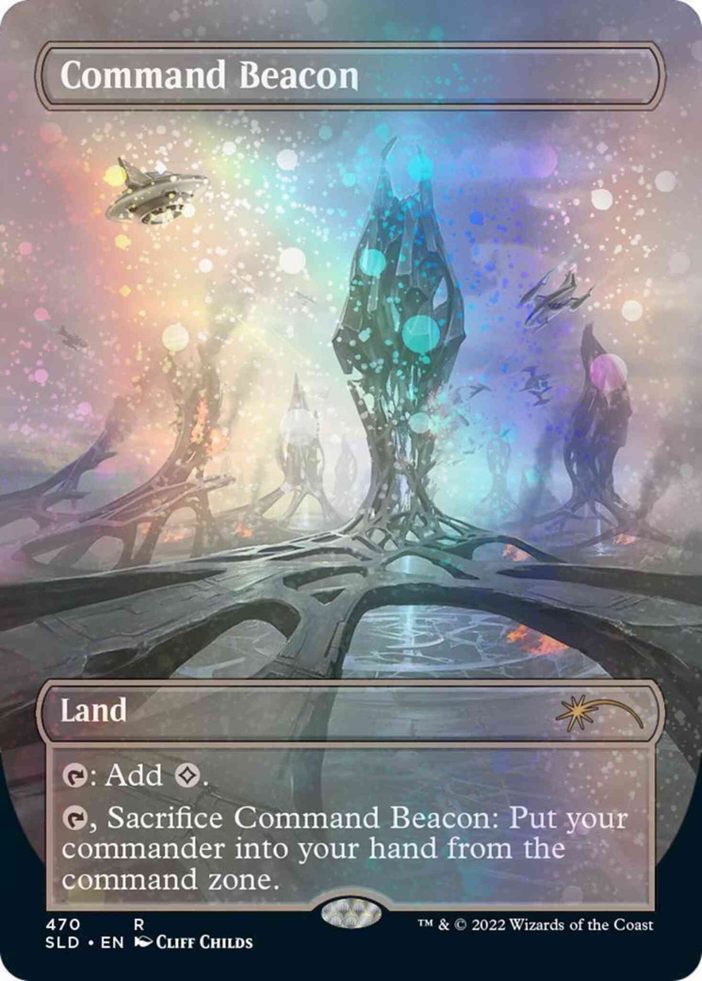 Command Beacon [0470] [Borderless] [Totally Spaced Out] [Secret Lair Drop] [Galaxy Foil]