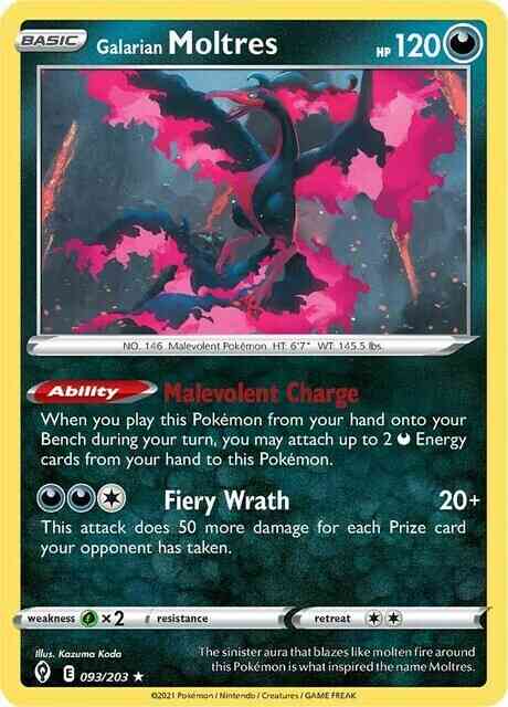 Galarian Moltres - 093/203 - Rare Holo [swsh7-093] [Holo]