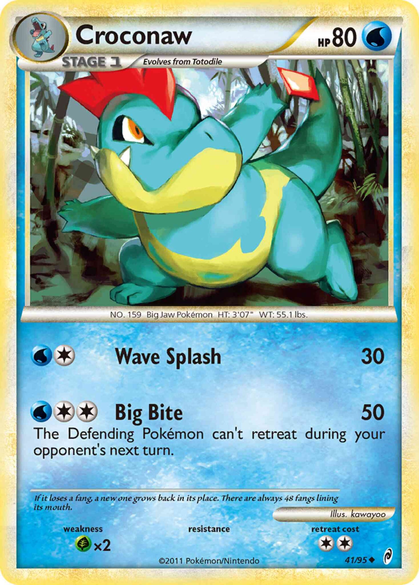 Croconaw - 41/95 - Uncommon [col1-41] [Reverse Holo]