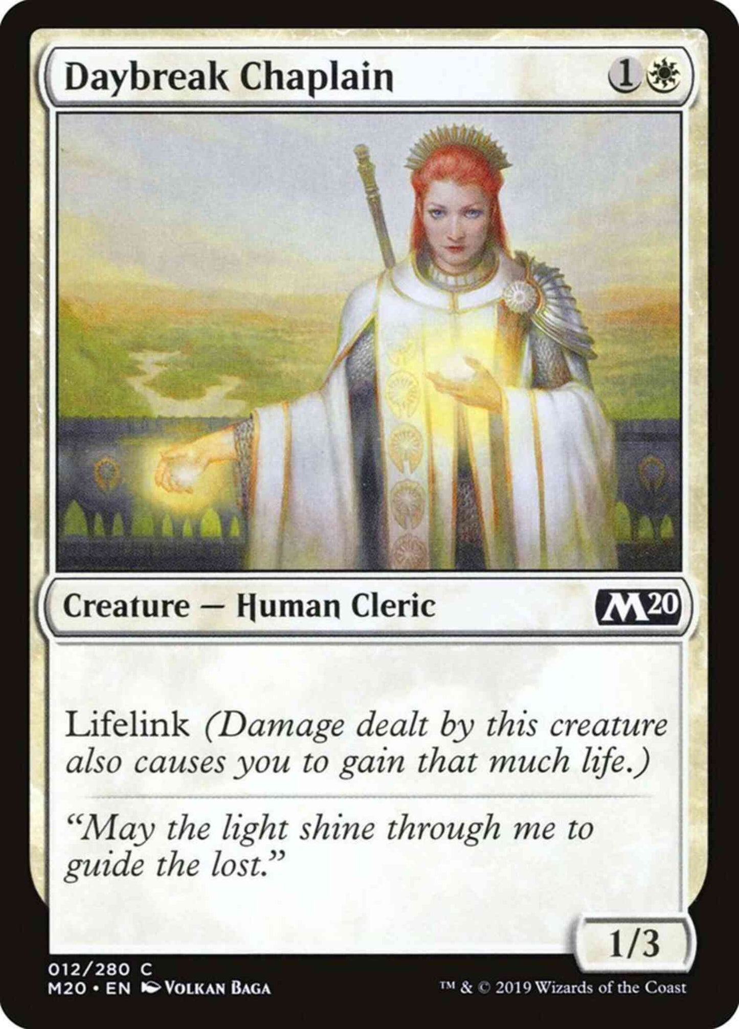 Daybreak Chaplain [12] [Core Set 2020] [Non-Foil]