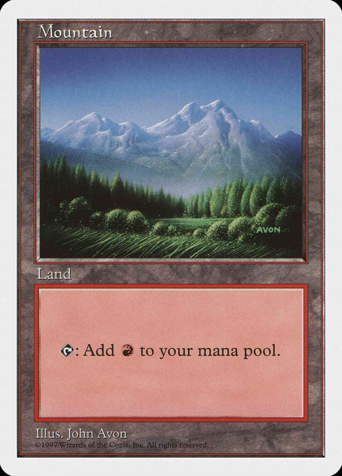 Mountain [443] [Green Foreground] [Fifth Edition] [Non-Foil]