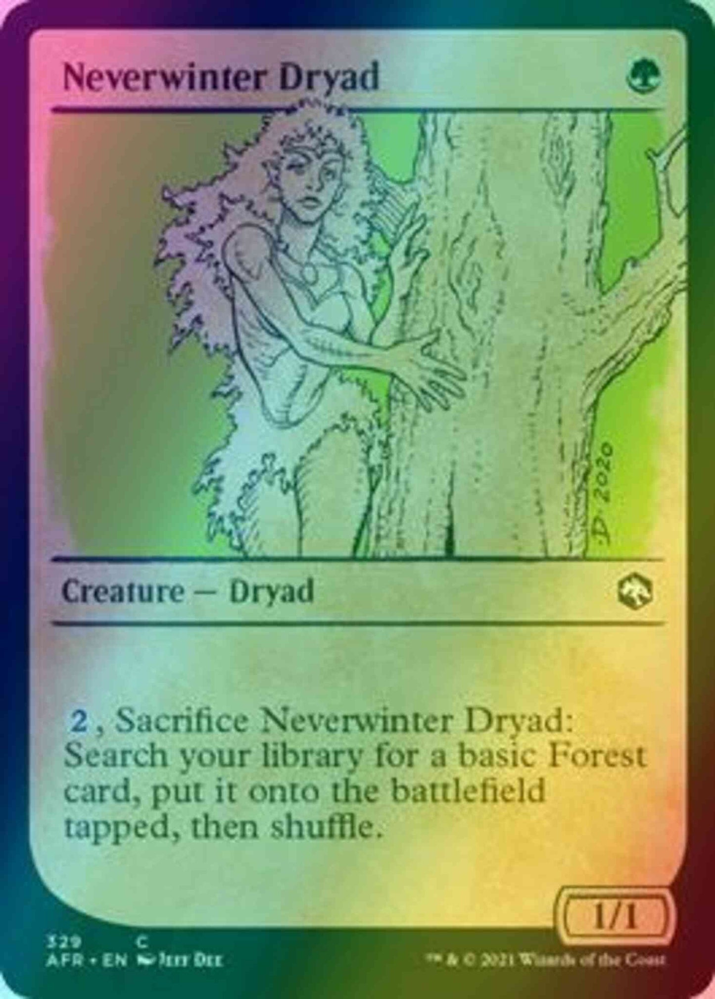 Neverwinter Dryad [329] [Rulebook Showcase] [Adventures in the Forgotten Realms] [Foil]