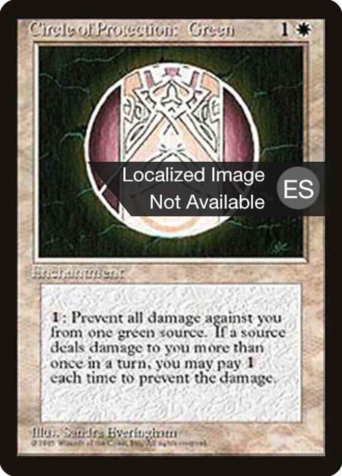 Circle of Protection: Green - Spanish [16] [Fourth Edition Black Border: Spanish] [Non-Foil]
