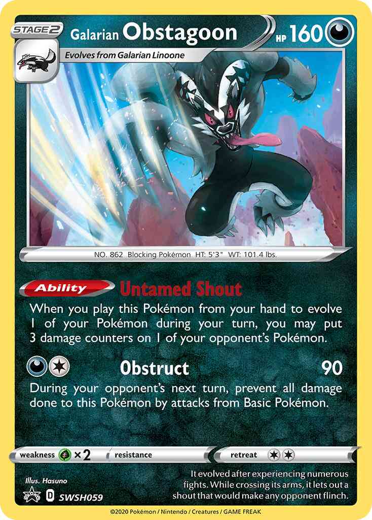 Galarian Obstagoon - SWSH059 - Promo [swshp-SWSH059] [Holo]