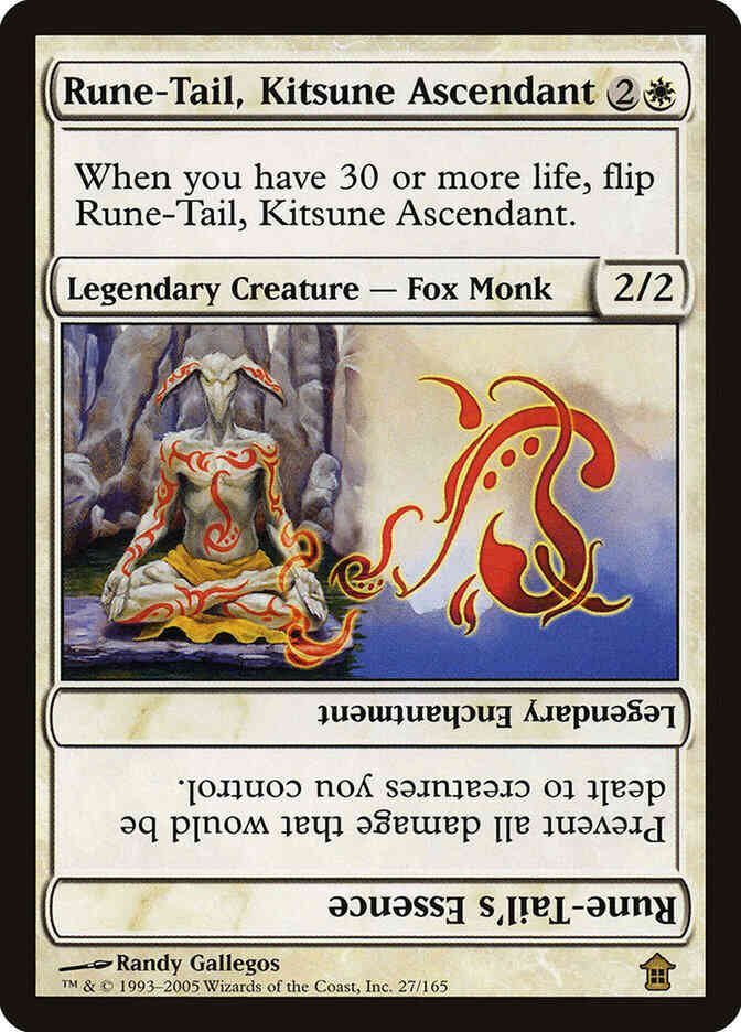 Rune-Tail, Kitsune Ascendant // Rune-Tail's Essence [27] [Saviors of Kamigawa] [Non-Foil]