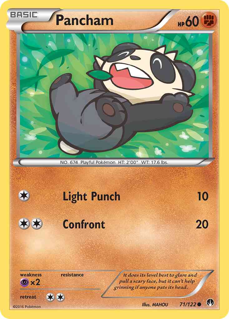 Pancham - 71/122 - Common [xy9-71] [Reverse Holo]