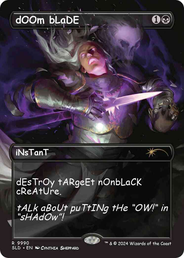 Doom Blade [9990] [Borderless] [Sans Mercy] [Secret Lair Drop] [Non-Foil]